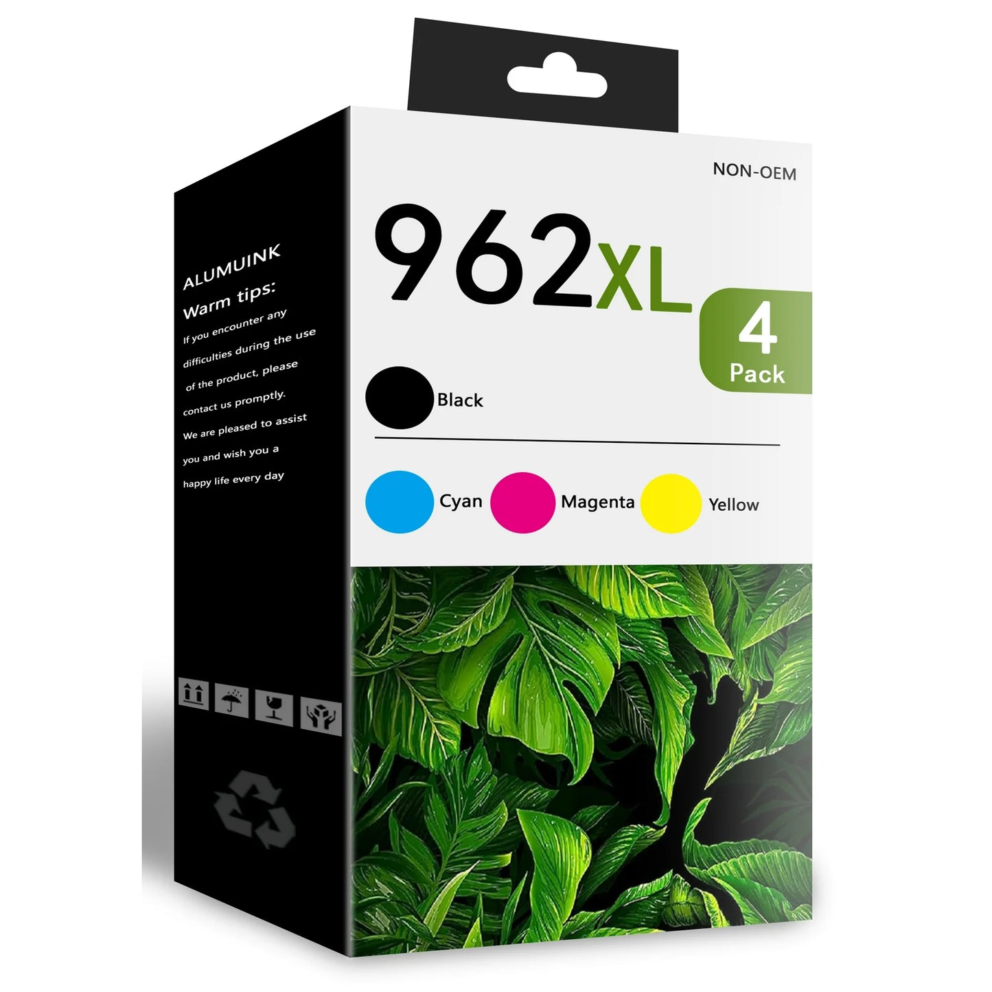 962XL Ink Cartridge (1Black/1Cyan/1Magenta/1Yellow) 4Pack Replacement for HP OfficeJet 9016 9019 9012e 9010e 9014e 9015e 9018e Printer