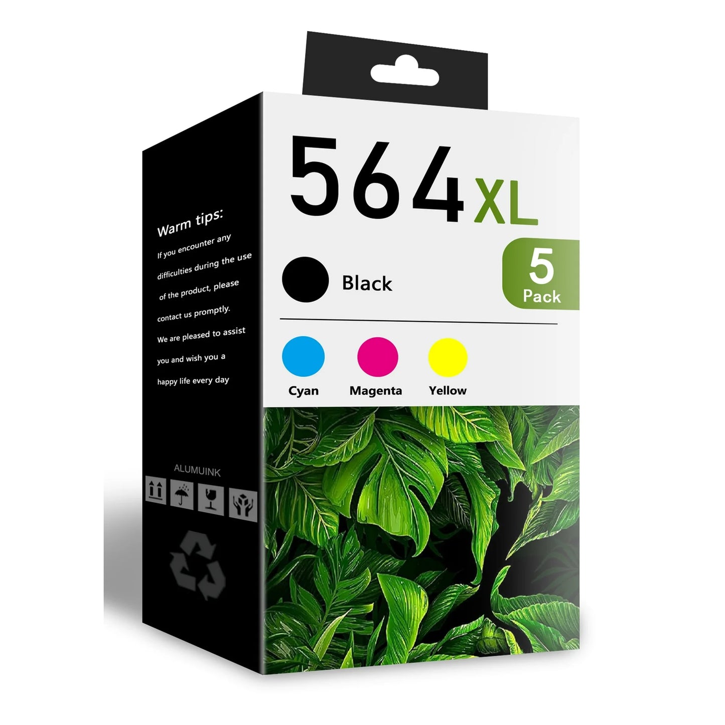 564XL Ink cartridges Combo Pack (5-Pack,2Black/1Cyan/1Magenta/1Yellow)-564 Ink Cartridges Replacement for HP 3520 3522 3525 3526 OfficeJet 4620 4622 PhotoSmart B8550 C6340